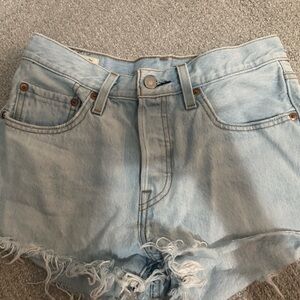 Levi's Light Blue Denim Shorts